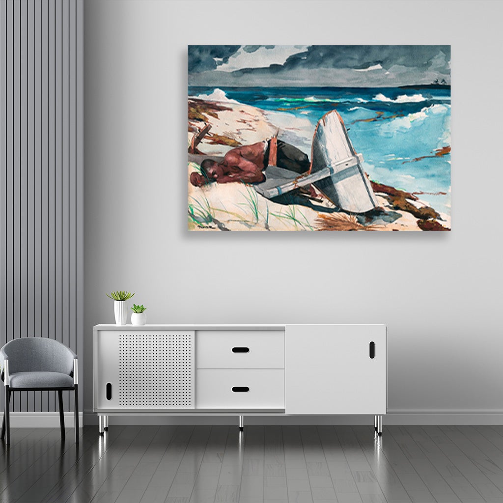 After the Hurricane Bahamas painting - Meri Deewar 3 : 2 Horizontal Premium Wall Art Canvas by MeriDeewar