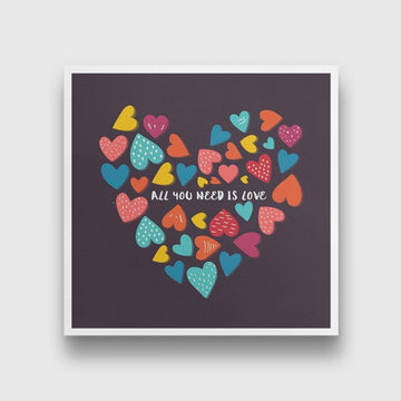 All you need is love _ Art 1 : 1 Square Premium Wall Art Canvas by MeriDeewar