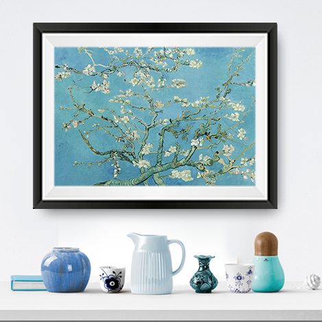 Almond Blossom by Van Gogh Painting-Meri Deewar 5 : 4 Horizontal Premium Wall Art Canvas by MeriDeewar