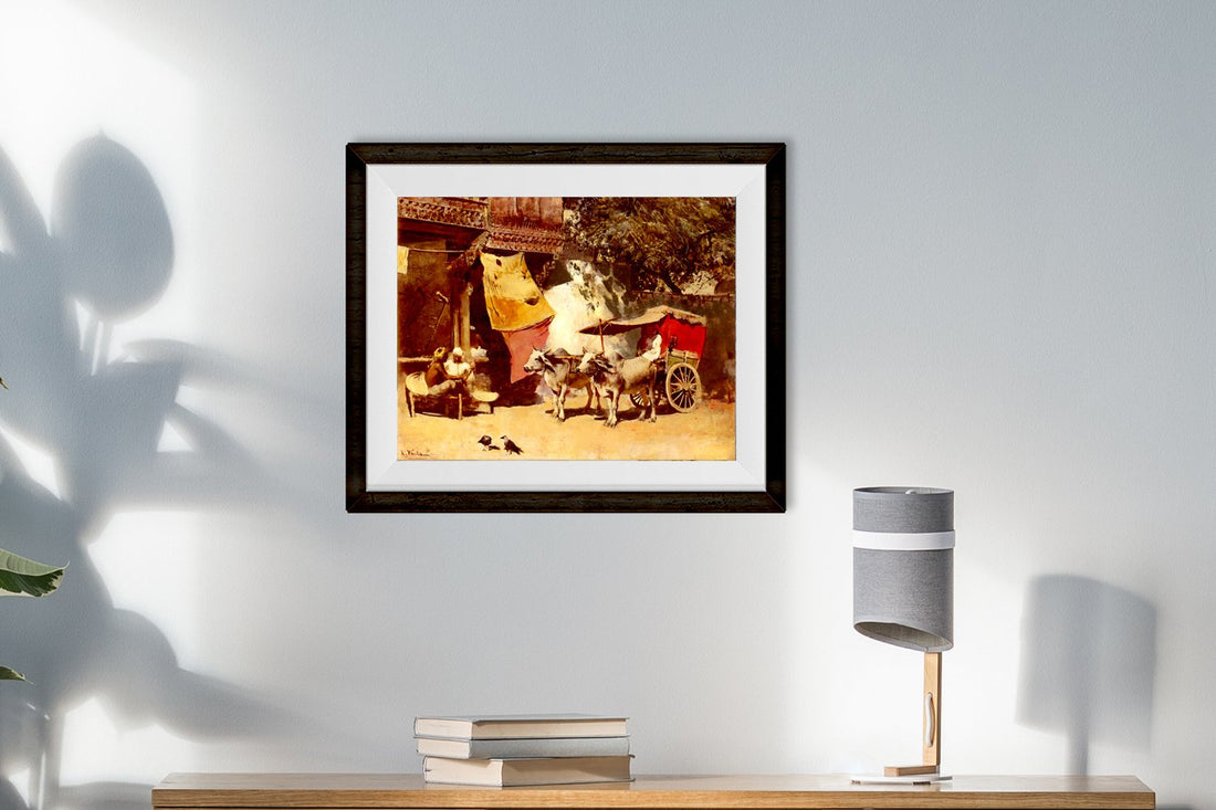 An Indian Gharry Painting- Meri Deewar 6 : 5 Horizontal Premium Wall Art Canvas by MeriDeewar