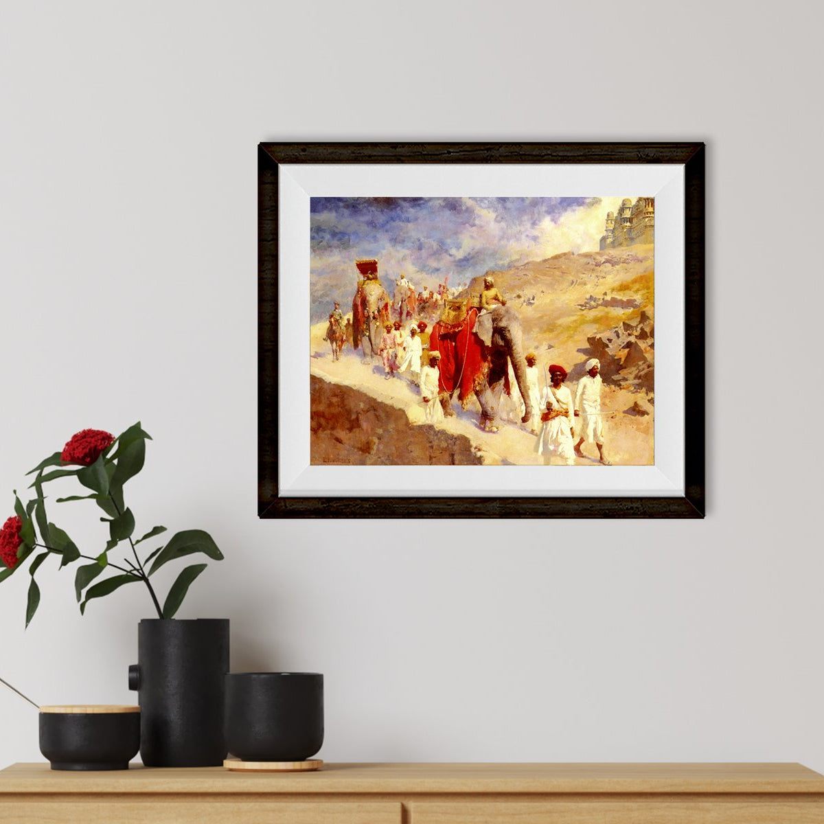 An Indian Hunting Party Painting - Meri Deewar 4 : 3 Horizontal Premium Wall Art Canvas by MeriDeewar