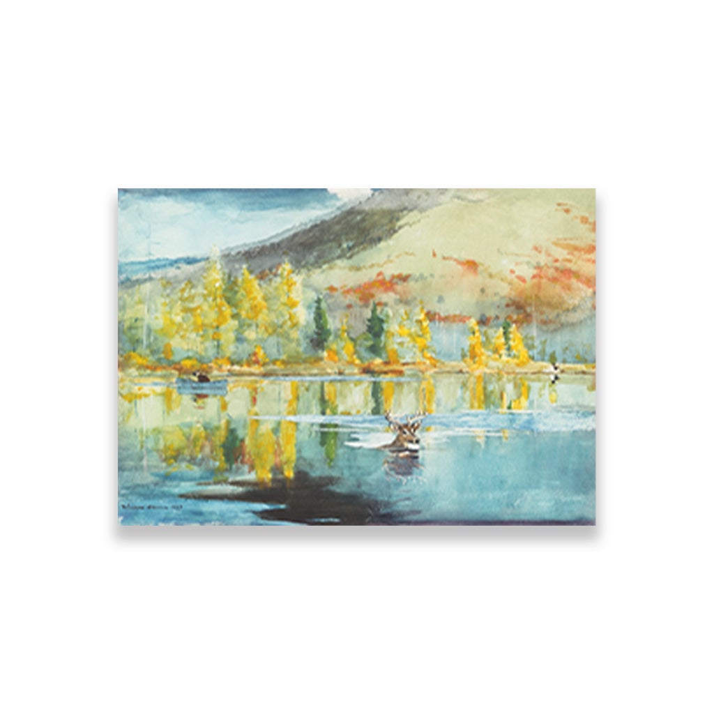 An October Day painting - Meri Deewar 3 : 2 Horizontal Premium Wall Art Canvas by MeriDeewar