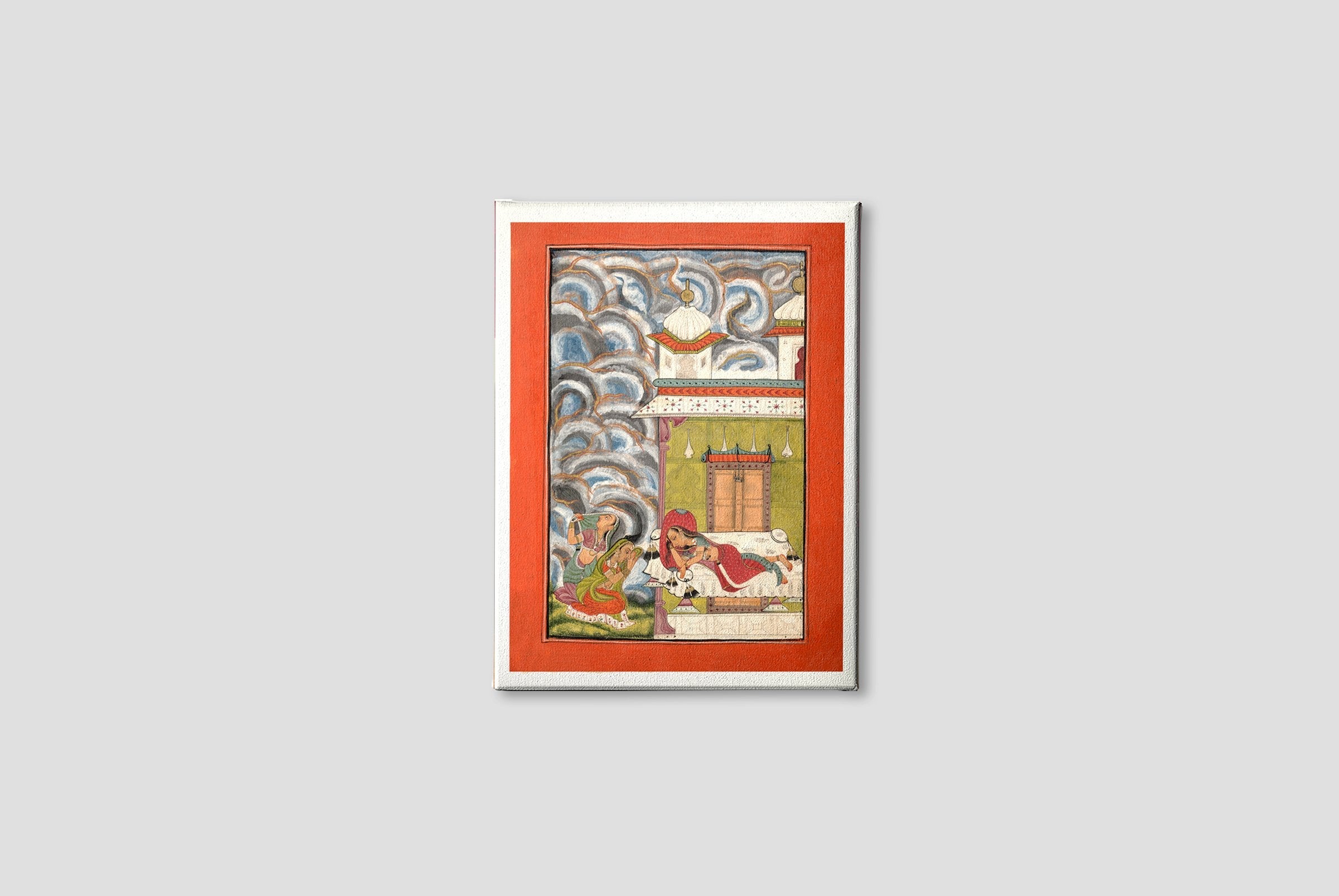 Andhrayaki-Ragini--Folio-from-a-ragamala-series Painting-Meri Deewar 3 : 4 Vertical Premium Wall Art Canvas by MeriDeewar