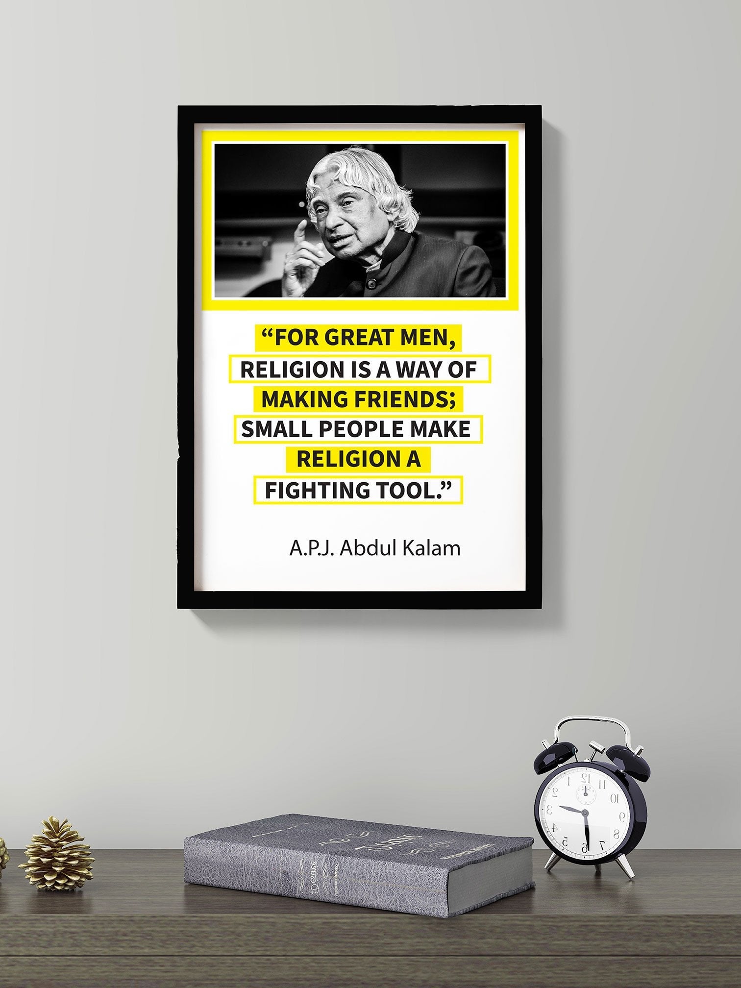 APJ Abdul Kalam 2 : 3 Vertical Premium Wall Art Canvas by MeriDeewar