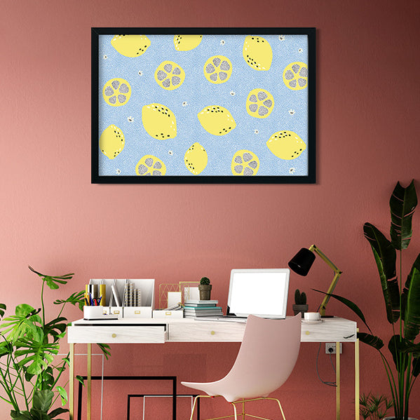 Asthetic Blue Style Paintings 3 : 2 Horizontal Premium Wall Art Canvas by MeriDeewar