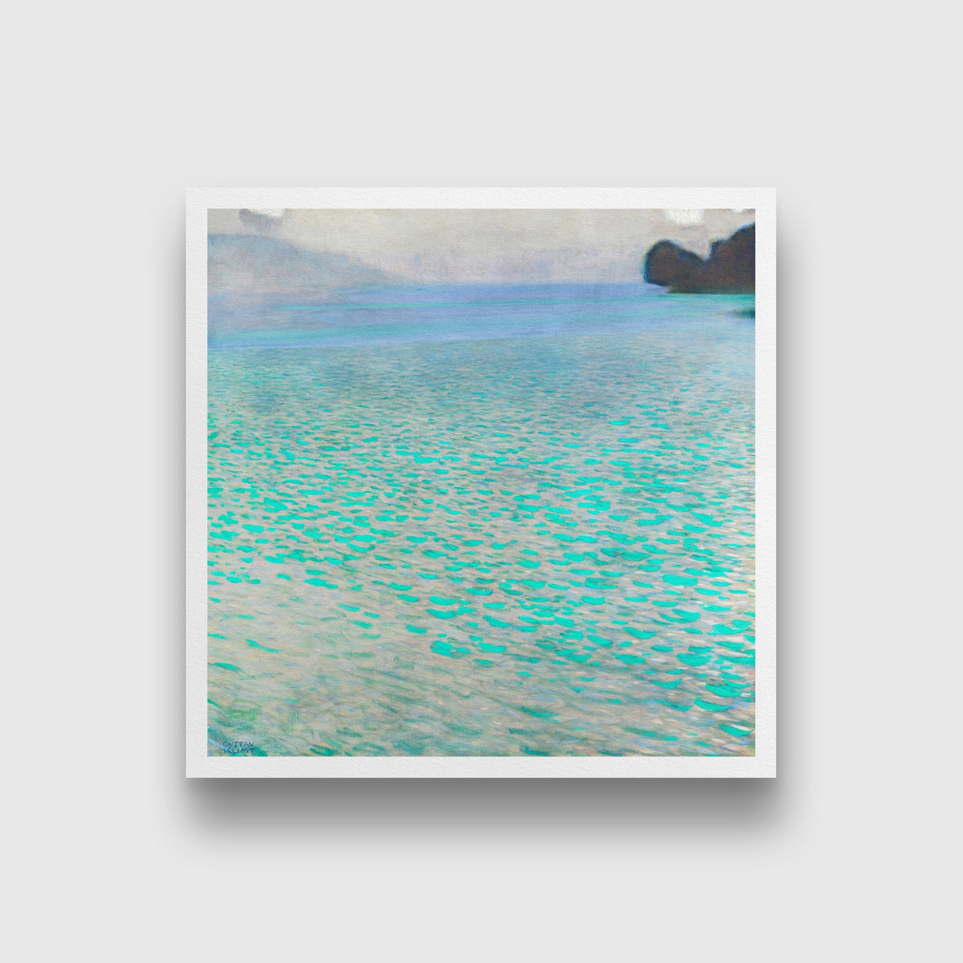 Attersee painting 1 : 1 Square Premium Wall Art Canvas by MeriDeewar