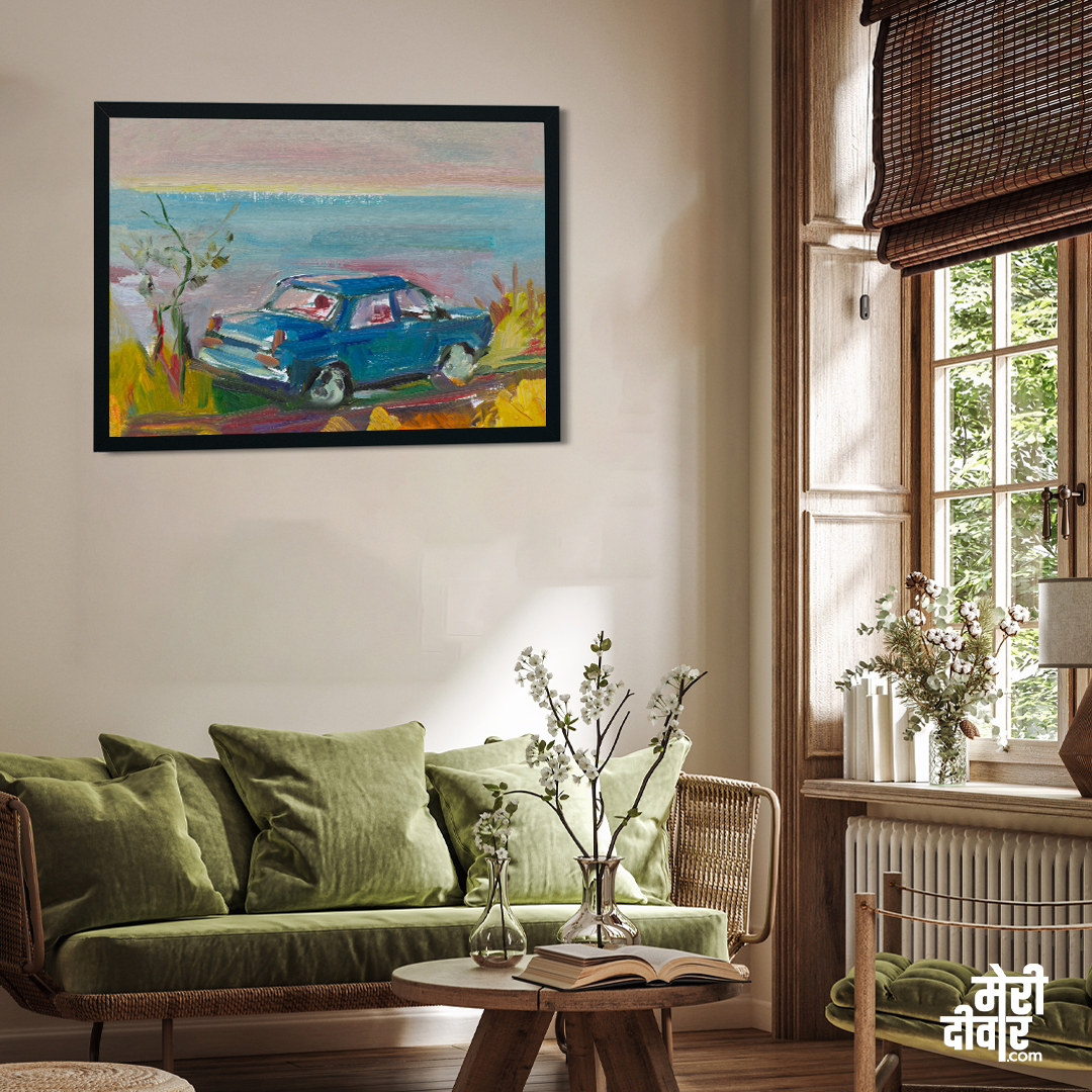 Auto Oil Painting 4 : 3 Horizontal Premium Wall Art Canvas by MeriDeewar
