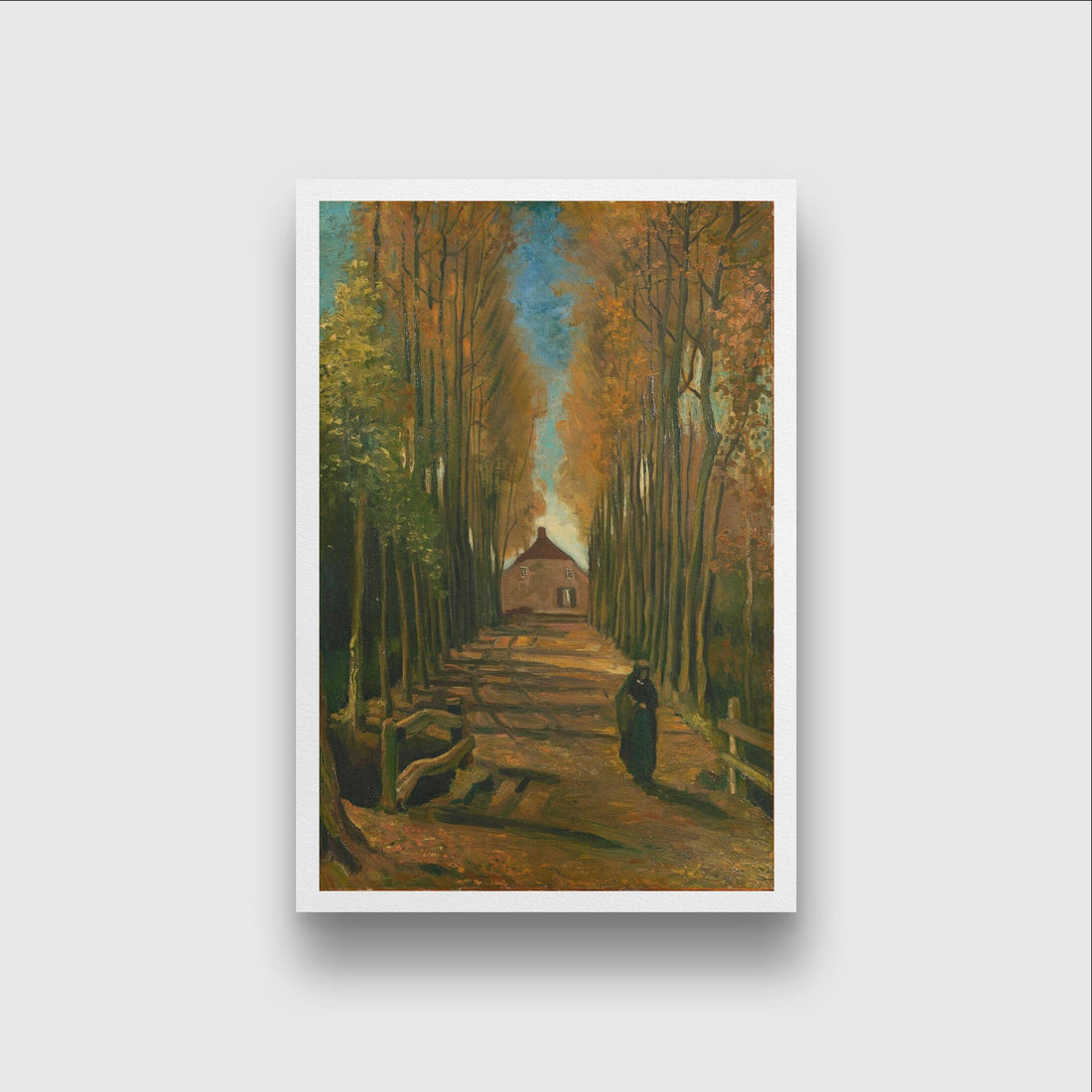 Avenue of Poplars in Autumn by Vincent van Gogh Painting - Meri Deewar 2 : 3 Vertical Premium Wall Art Canvas by MeriDeewar