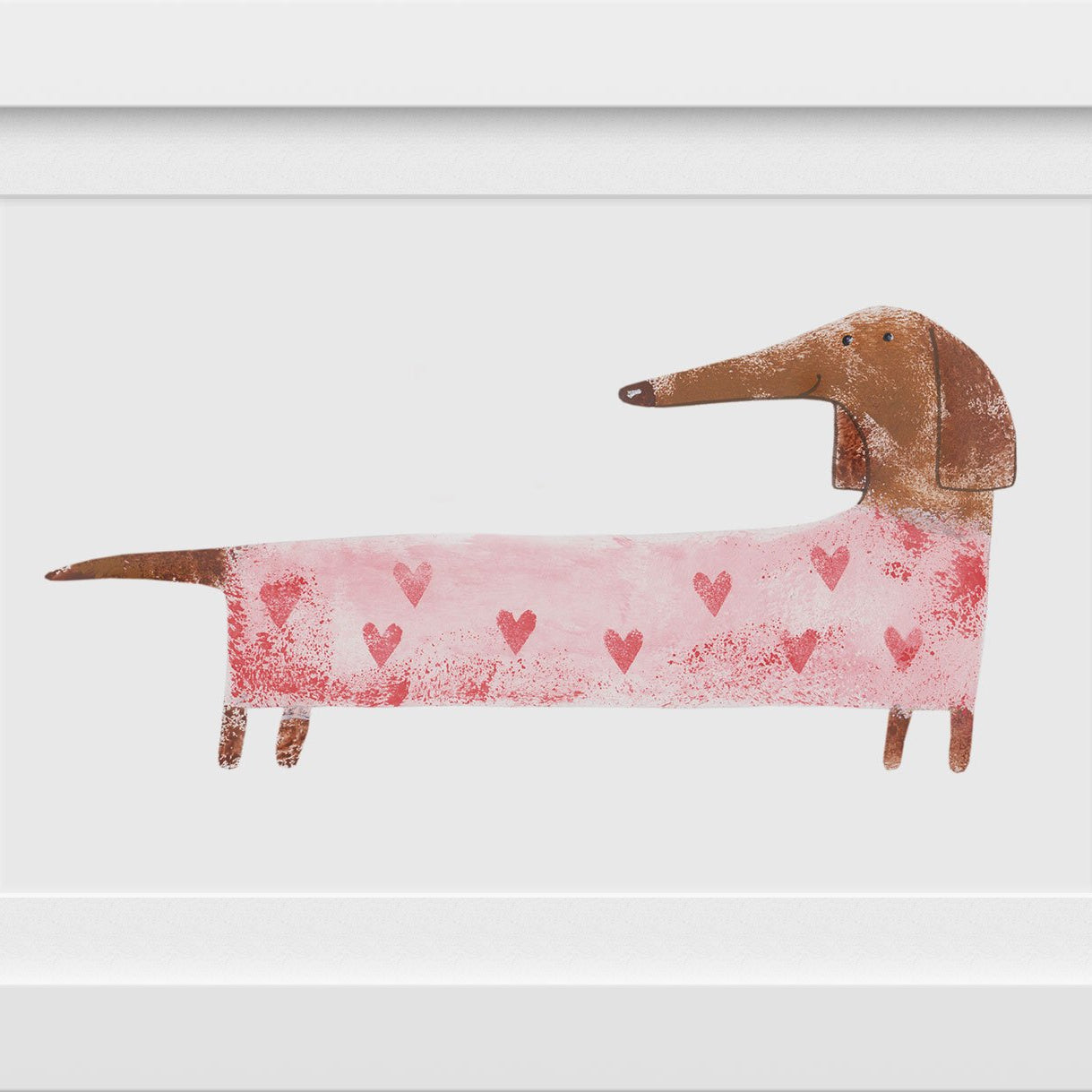 Baby Dachshund Dog Artwork Painting-Meri Deewar 3 : 2 Horizontal Premium Wall Art Canvas by MeriDeewar