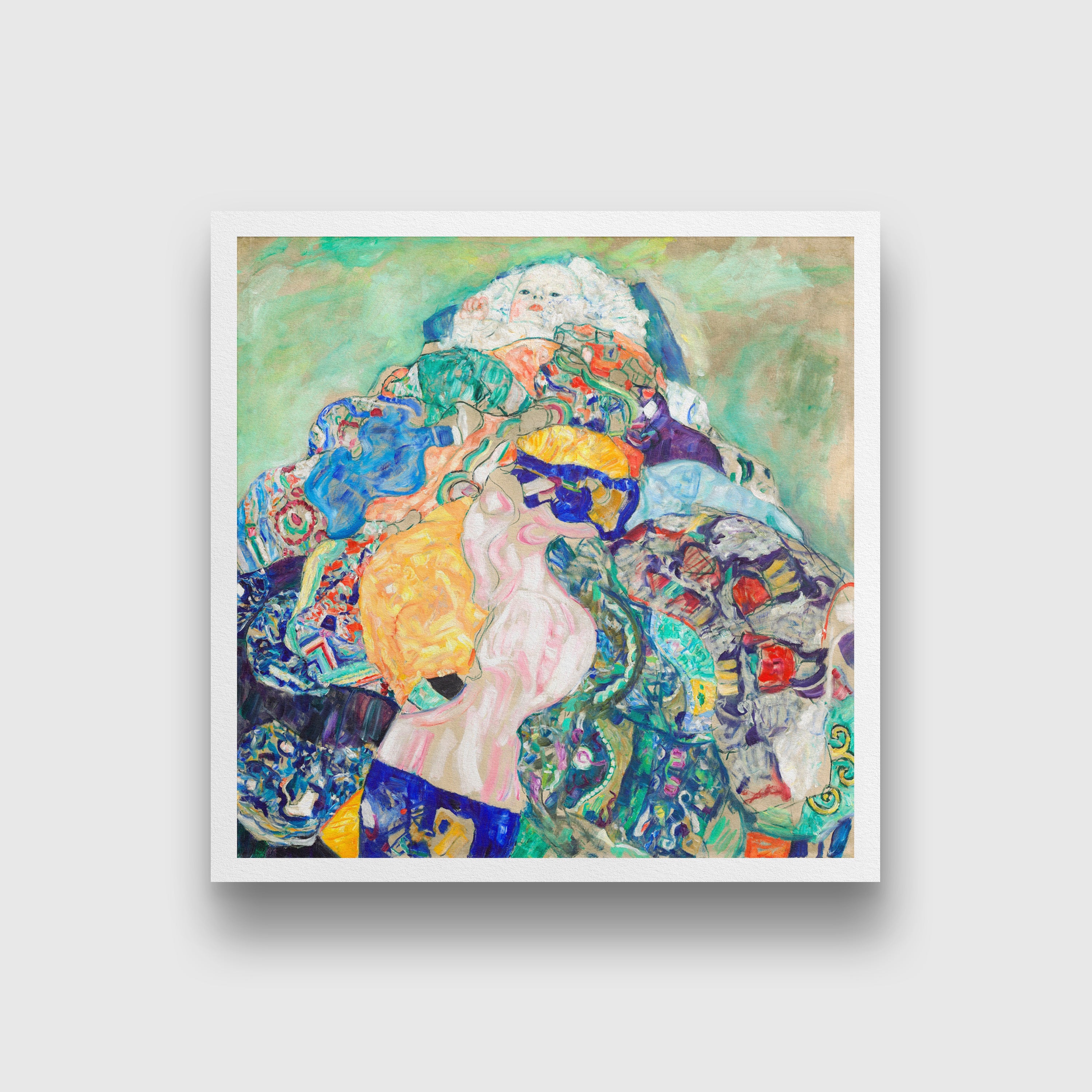 Baby painting 1 : 1 Square Premium Wall Art Canvas by MeriDeewar