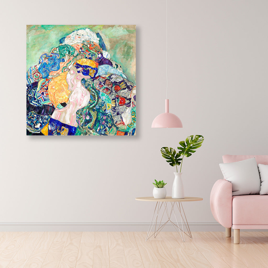 Baby painting 1 : 1 Square Premium Wall Art Canvas by MeriDeewar
