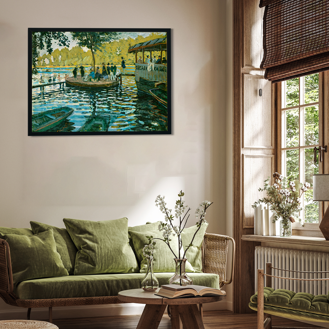 Bain à la Grenouillère Painting 4 : 3 Horizontal Premium Wall Art Canvas by MeriDeewar