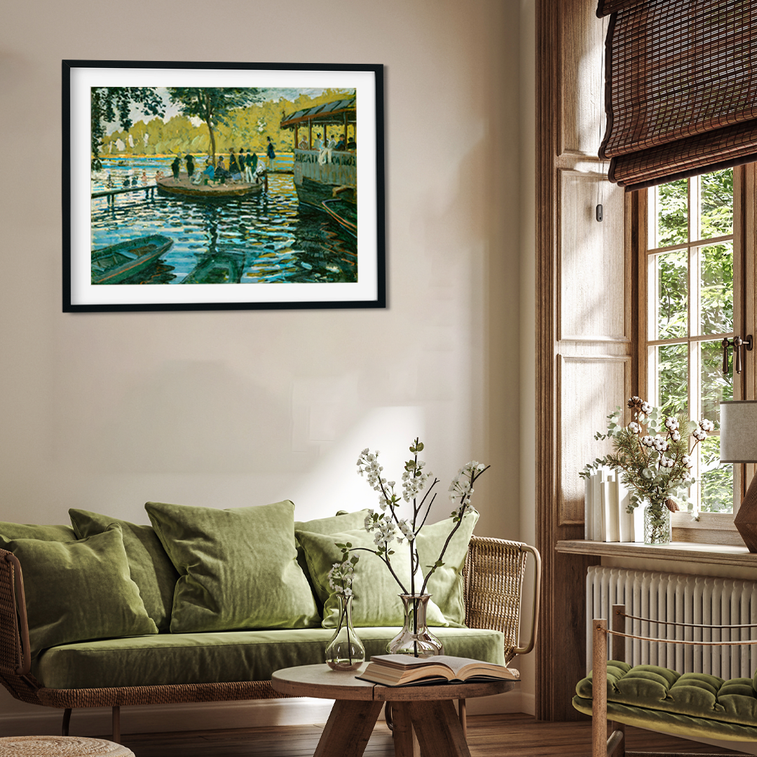 Bain à la Grenouillère Painting 4 : 3 Horizontal Premium Wall Art Canvas by MeriDeewar