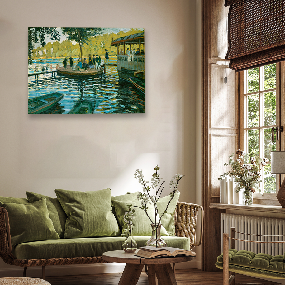 Bain à la Grenouillère Painting 4 : 3 Horizontal Premium Wall Art Canvas by MeriDeewar