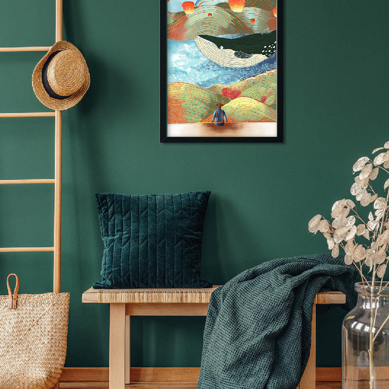 Baleine Painting 2 : 3 Vertical Premium Wall Art Canvas by MeriDeewar