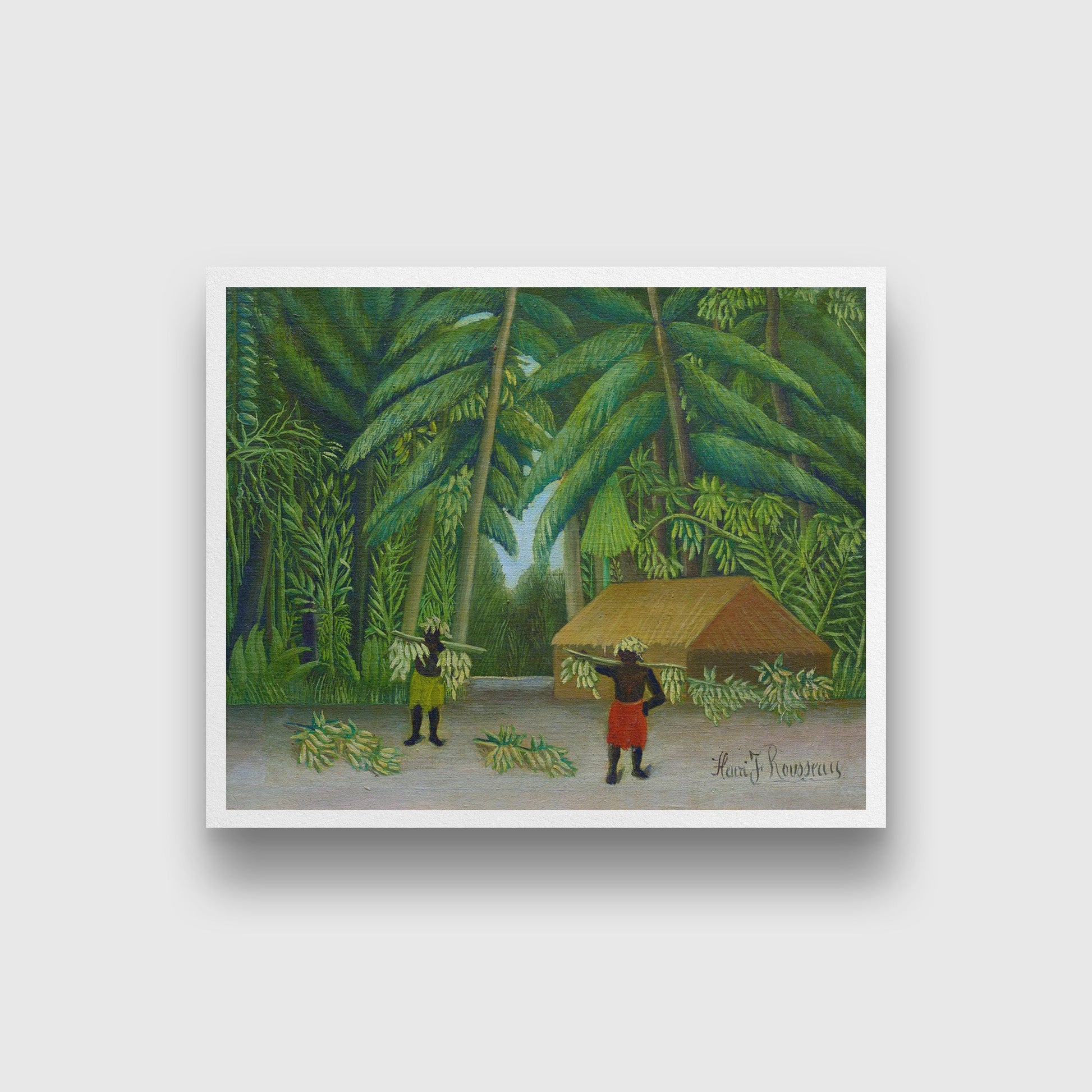 Banana Harvest painting - Meri Deewar 5 : 4 Horizontal Premium Wall Art Canvas by MeriDeewar