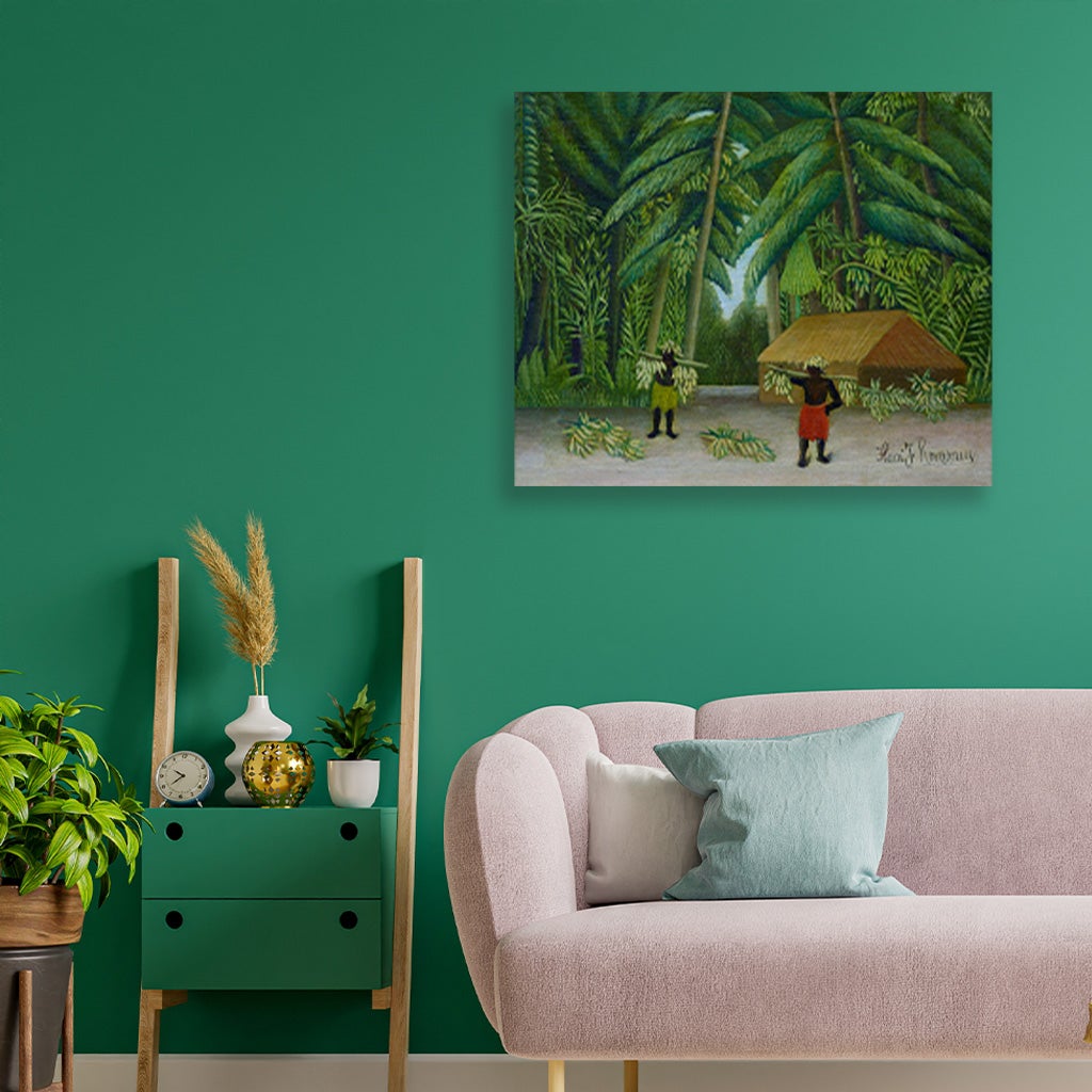 Banana Harvest painting - Meri Deewar 5 : 4 Horizontal Premium Wall Art Canvas by MeriDeewar