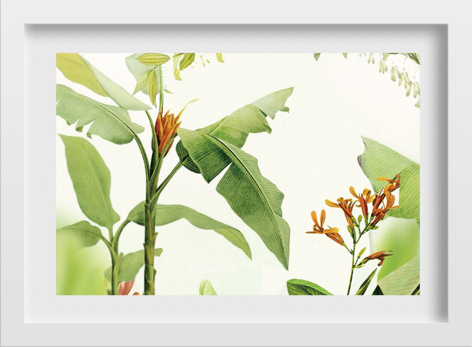Banana Leaf Wall Art Painting-Meri Deewar 3 : 2 Horizontal Premium Wall Art Canvas by MeriDeewar