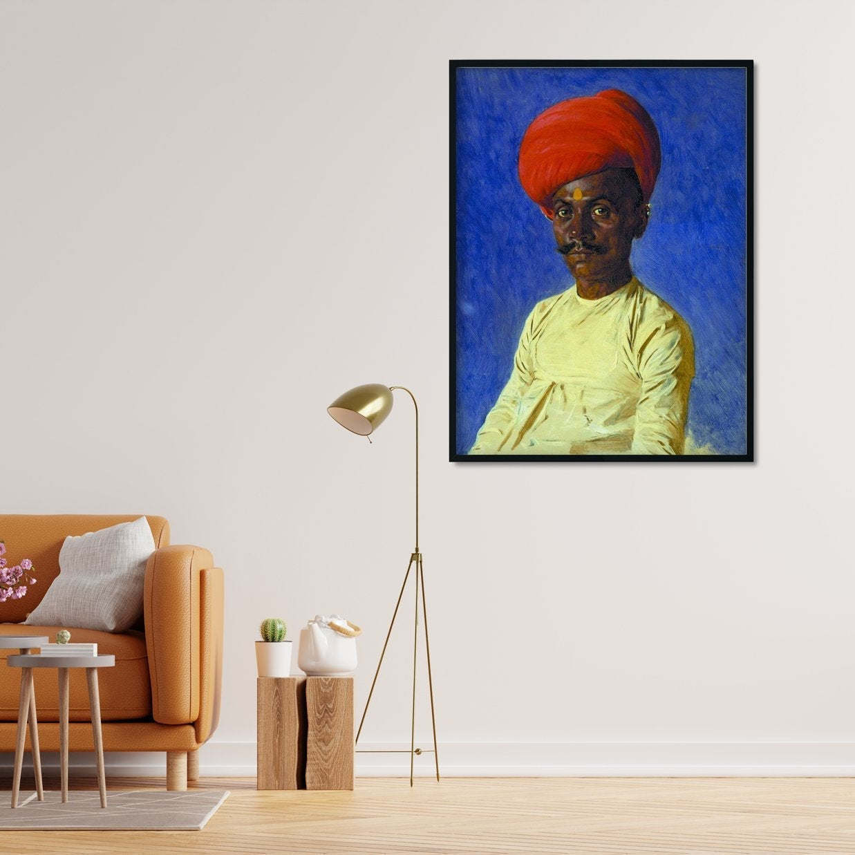 Bania trader bombay Painting-Meri Deewar 3 : 4 Vertical Premium Wall Art Canvas by MeriDeewar