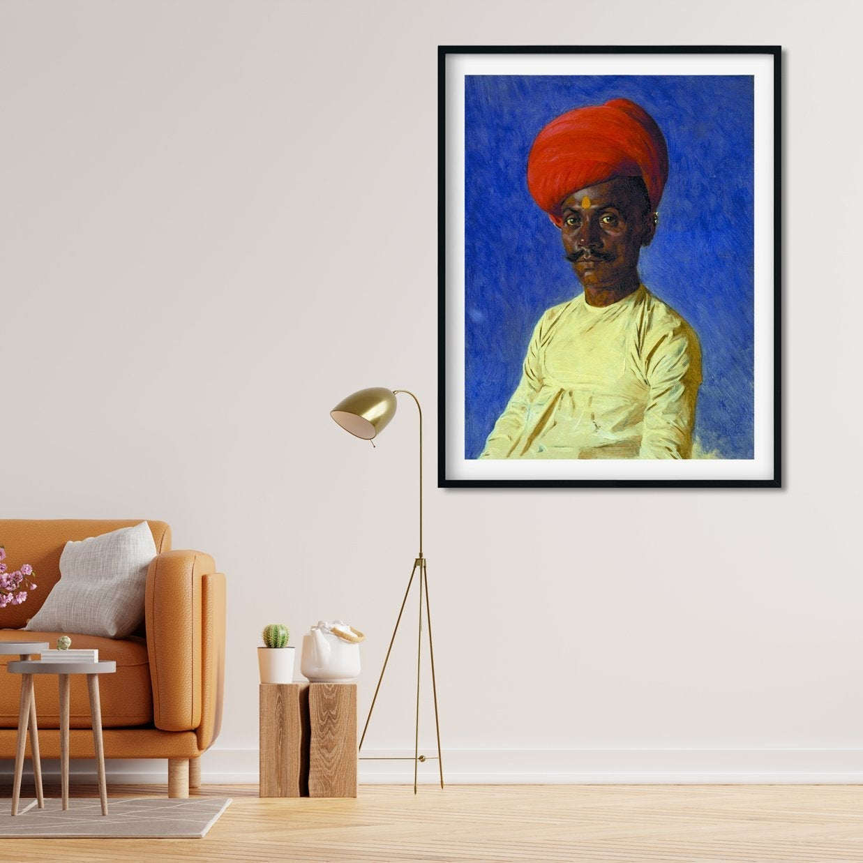 Bania trader bombay Painting-Meri Deewar 3 : 4 Vertical Premium Wall Art Canvas by MeriDeewar