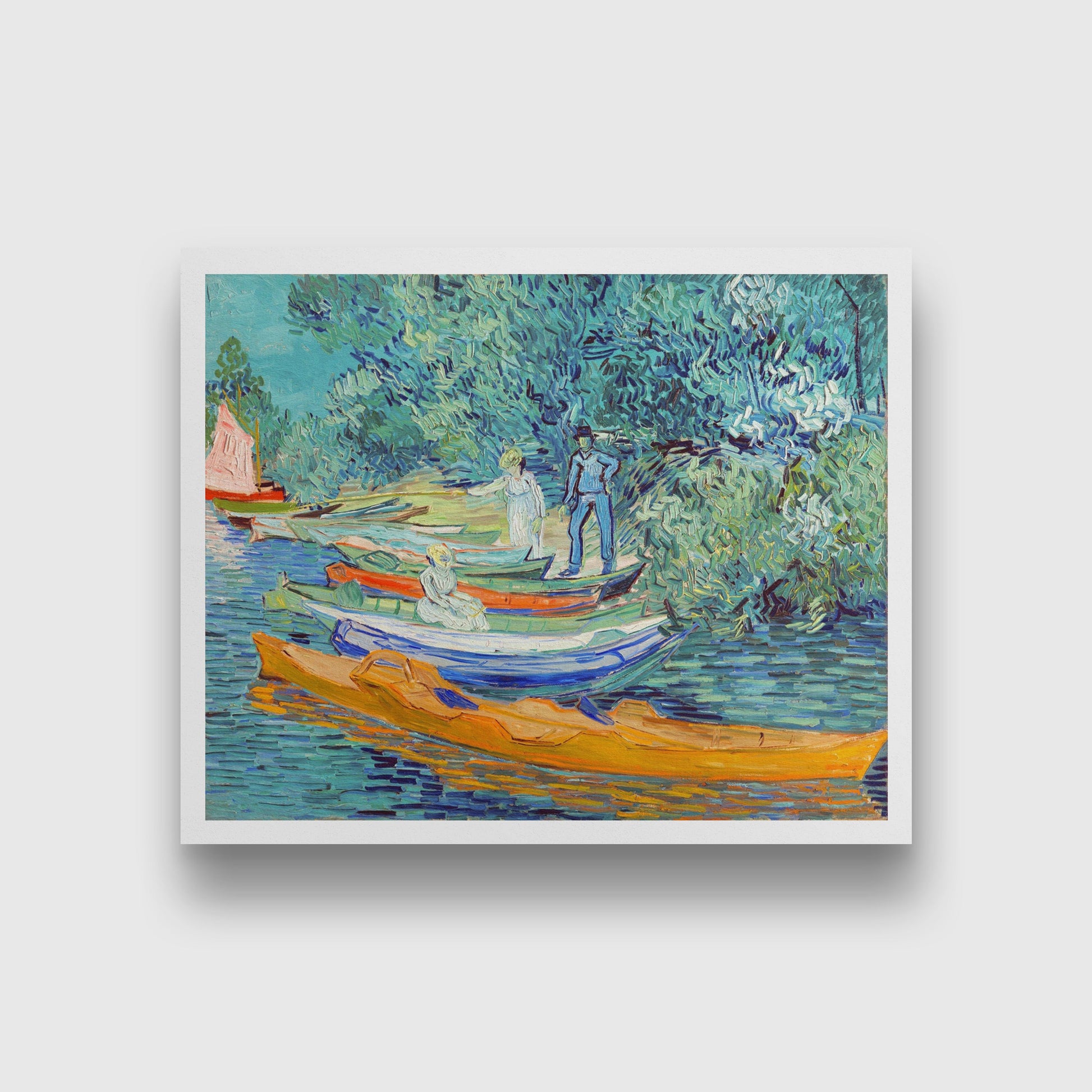 Bank of the Oise at Auvers (1890) famous painting 5 : 4 Horizontal Premium Wall Art Canvas by MeriDeewar