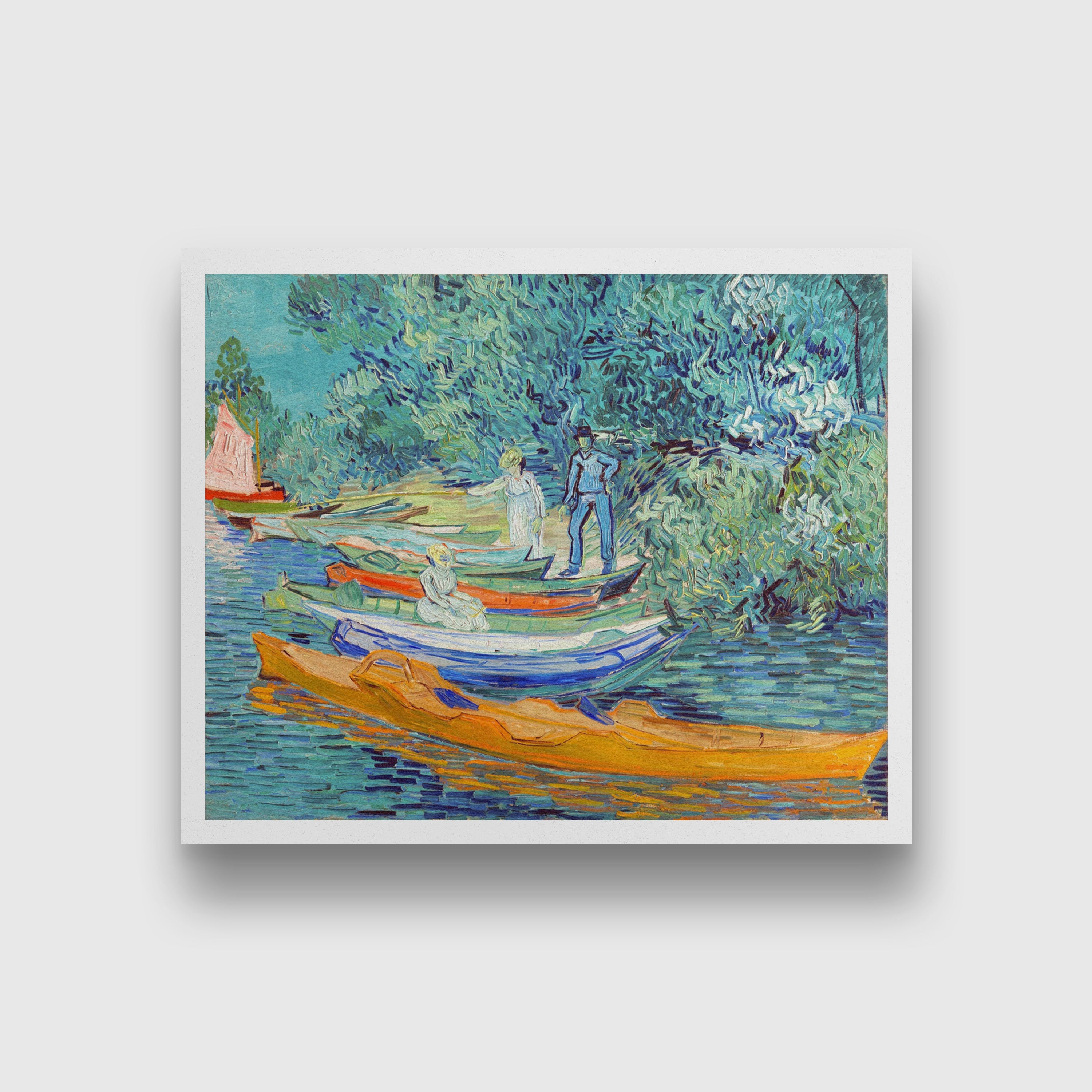 Bank of the Oise at Auvers (1890) famous painting 5 : 4 Horizontal Premium Wall Art Canvas by MeriDeewar