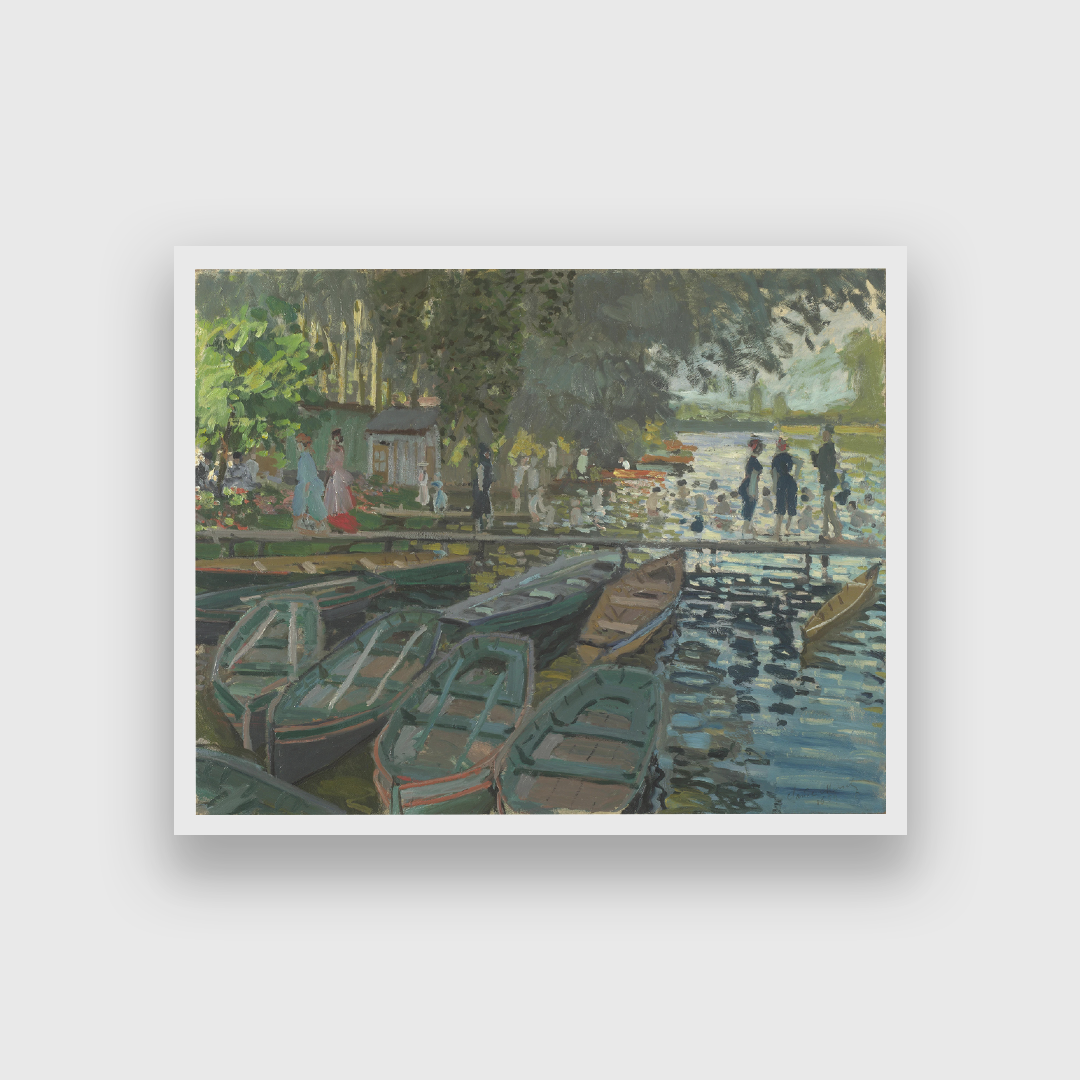 Bathers at La Grenouillère Painting 4 : 3 Horizontal Premium Wall Art Canvas by MeriDeewar