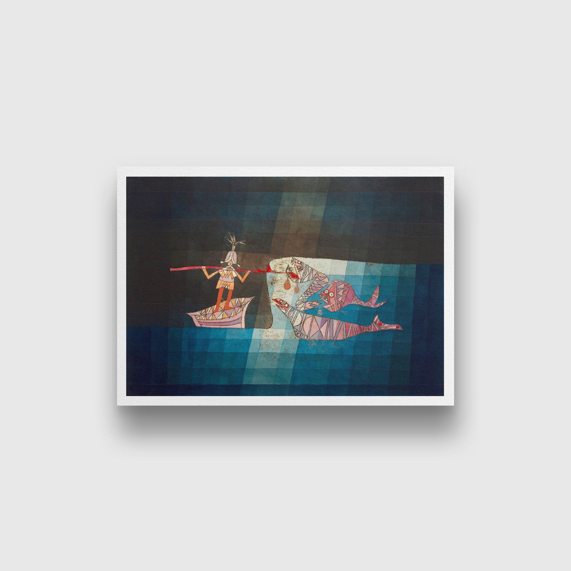 Battle scene from the funny and fantastic opera The Seafarers painting - Meri Deewar 3 : 2 Horizontal Premium Wall Art Canvas by MeriDeewar