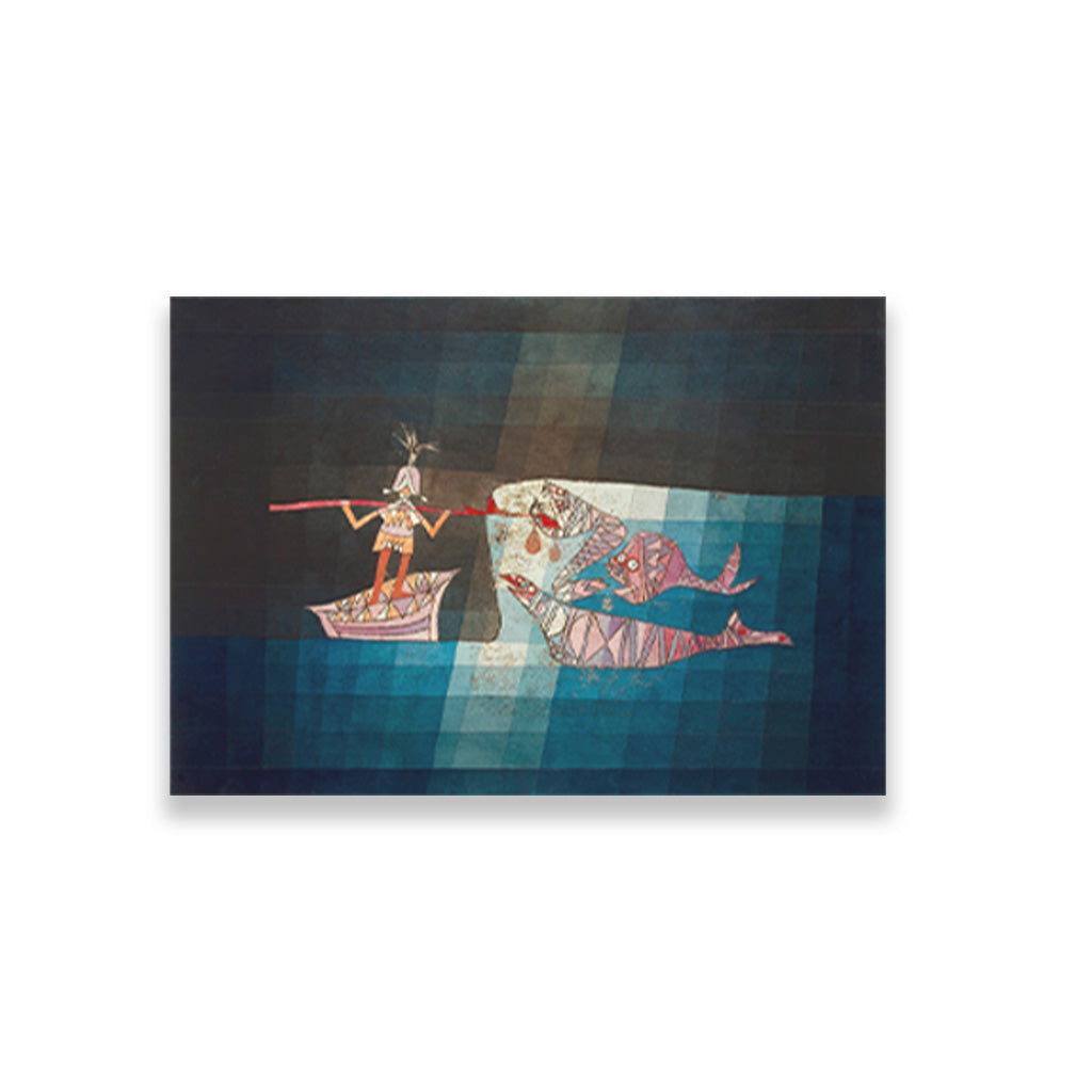 Battle scene from the funny and fantastic opera The Seafarers painting - Meri Deewar 3 : 2 Horizontal Premium Wall Art Canvas by MeriDeewar