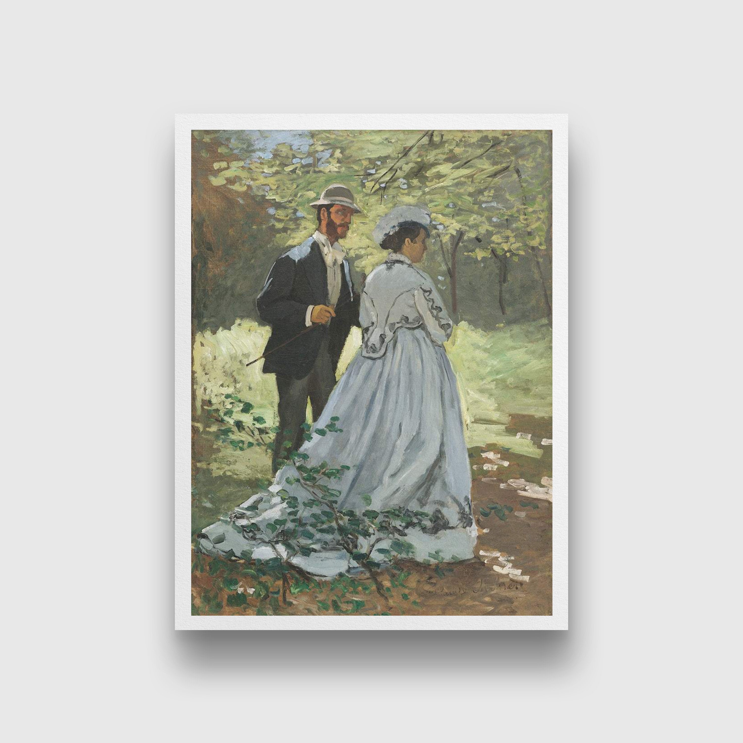 Bazille and Camille Painting - Meri Deewar 3 : 4 Vertical Premium Wall Art Canvas by MeriDeewar