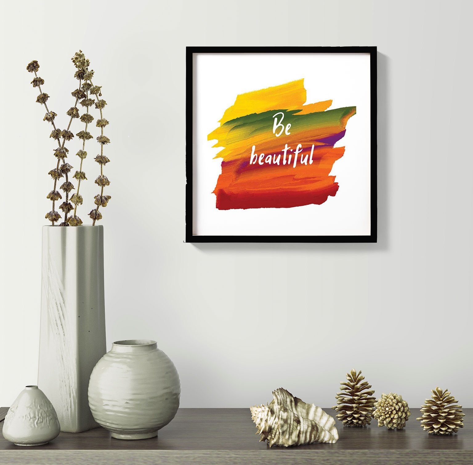 Be beautiful Poster Poster A3 / Poster Premium Wall Art Canvas by MeriDeewar