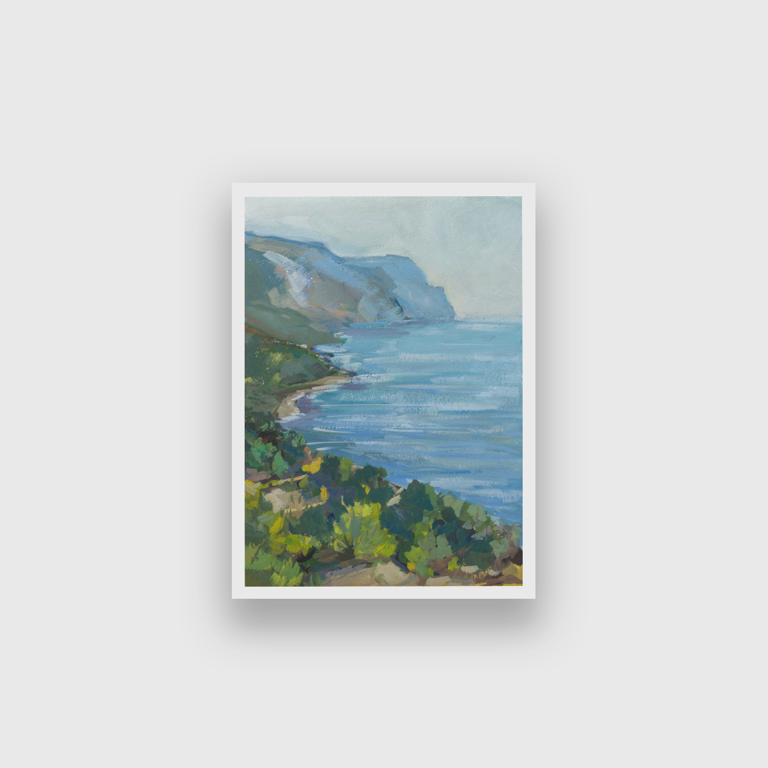 Beach Painting 2 : 3 Vertical Premium Wall Art Canvas by MeriDeewar