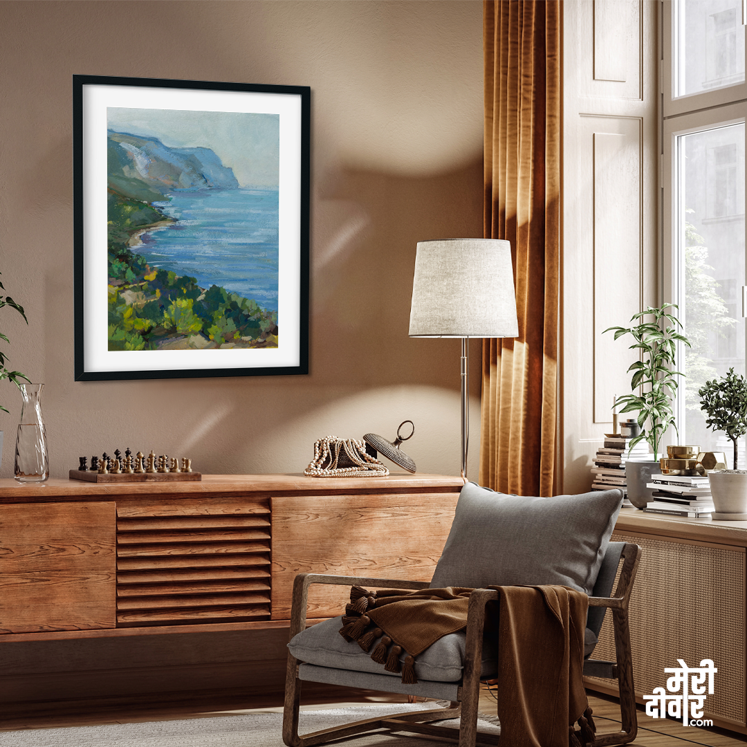 Beach Painting 2 : 3 Vertical Premium Wall Art Canvas by MeriDeewar