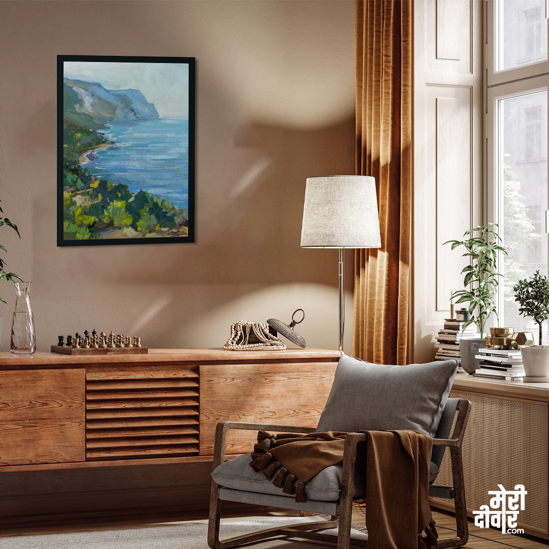 Beach Painting 2 : 3 Vertical Premium Wall Art Canvas by MeriDeewar