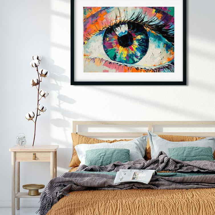 Beautiful Eyes Modern Design Painting 4 : 3 Horizontal Premium Wall Art Canvas by MeriDeewar