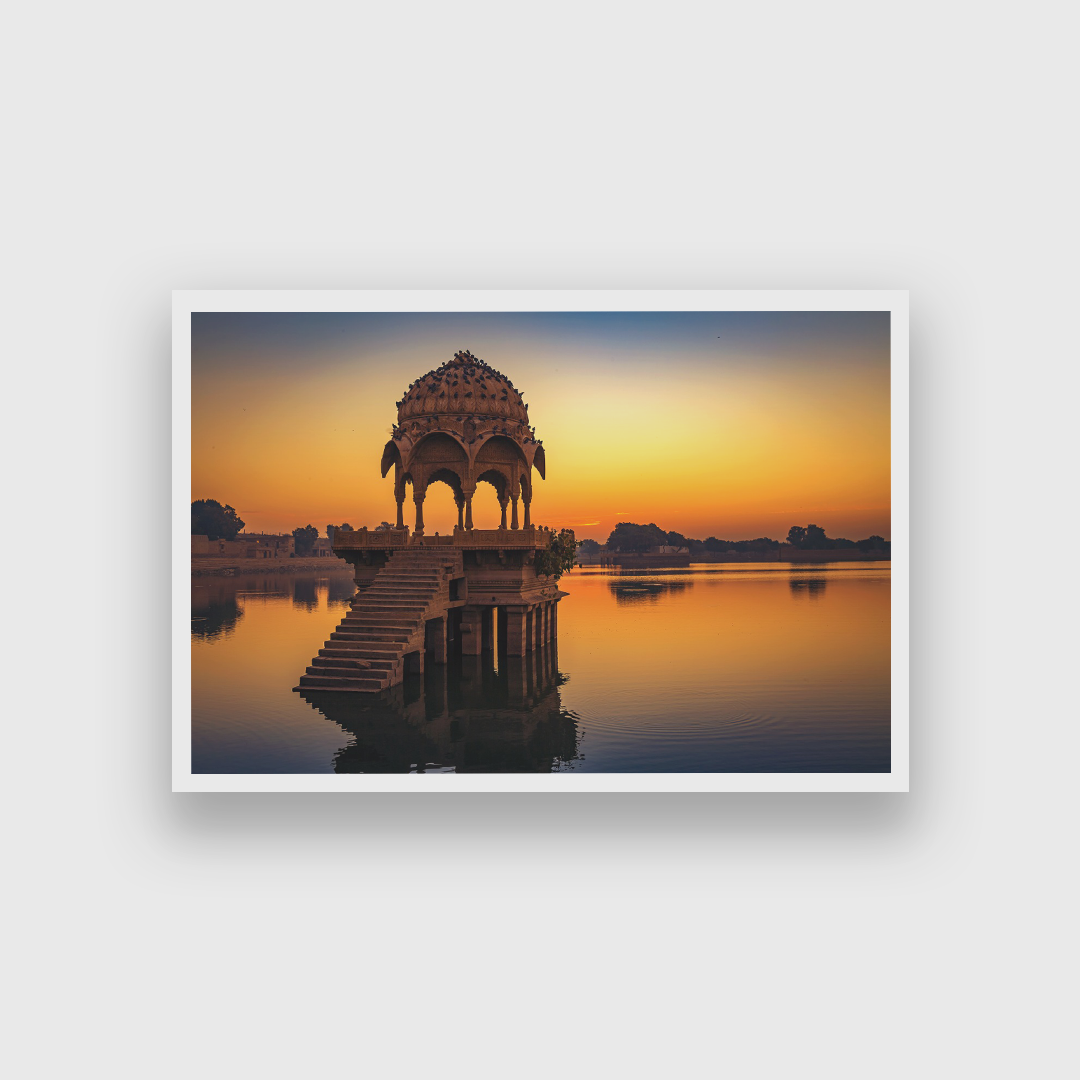 Beautiful Sunset Wall Painting 3 : 2 Horizontal Premium Wall Art Canvas by MeriDeewar