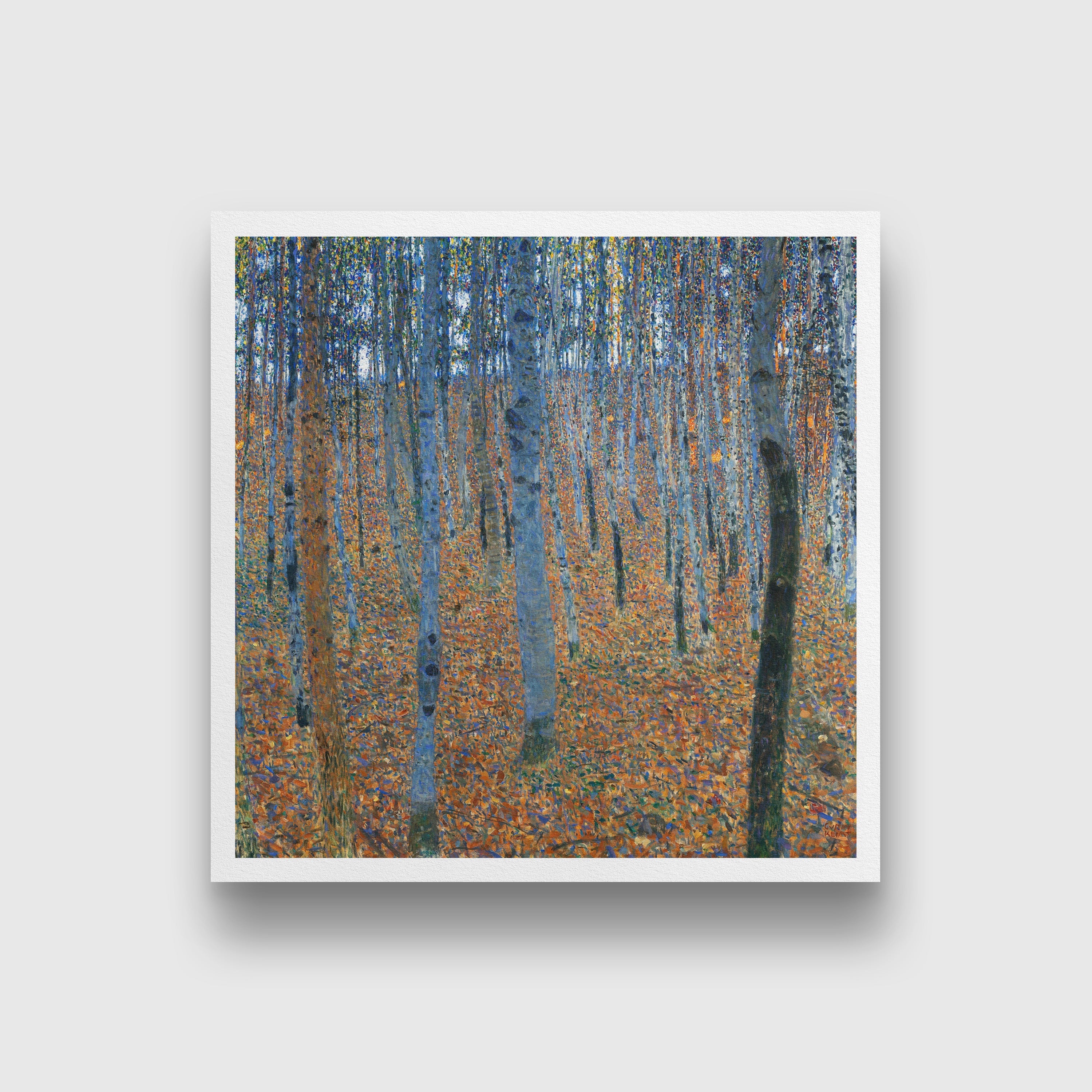 Beech Grove painting 1 : 1 Square Premium Wall Art Canvas by MeriDeewar
