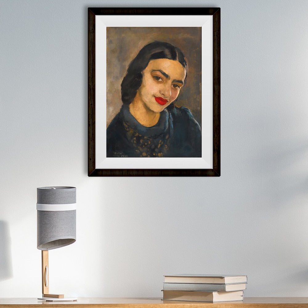 Behind The Canvas Self Portrait Painting - Meri Deewar 2 : 3 Vertical Premium Wall Art Canvas by MeriDeewar