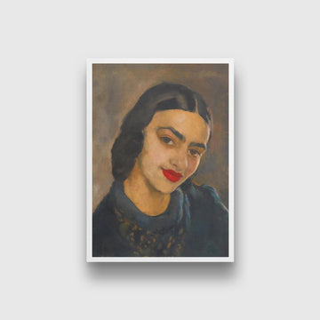 Behind The Canvas Self Portrait Painting - Meri Deewar 2 : 3 Vertical Premium Wall Art Canvas by MeriDeewar