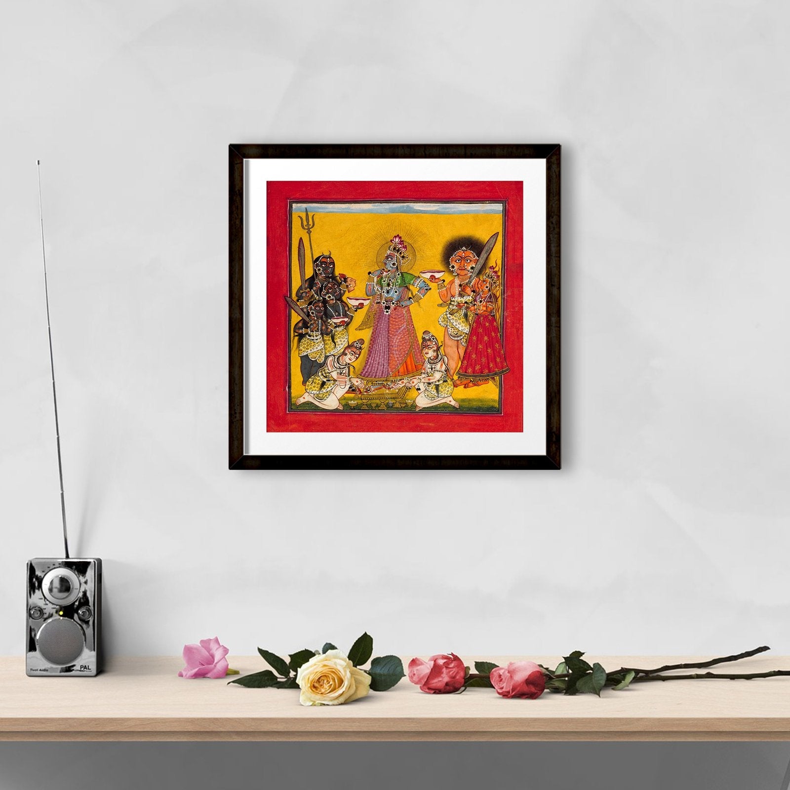 Bhadrakali Painting - Meri Deewar 1 : 1 Square Premium Wall Art Canvas by MeriDeewar