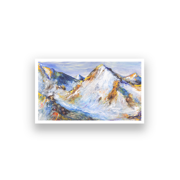 Big Panoramic Beautiful Abstract Canvas Painting 2 : 1 Horizontal Premium Wall Art Canvas by MeriDeewar
