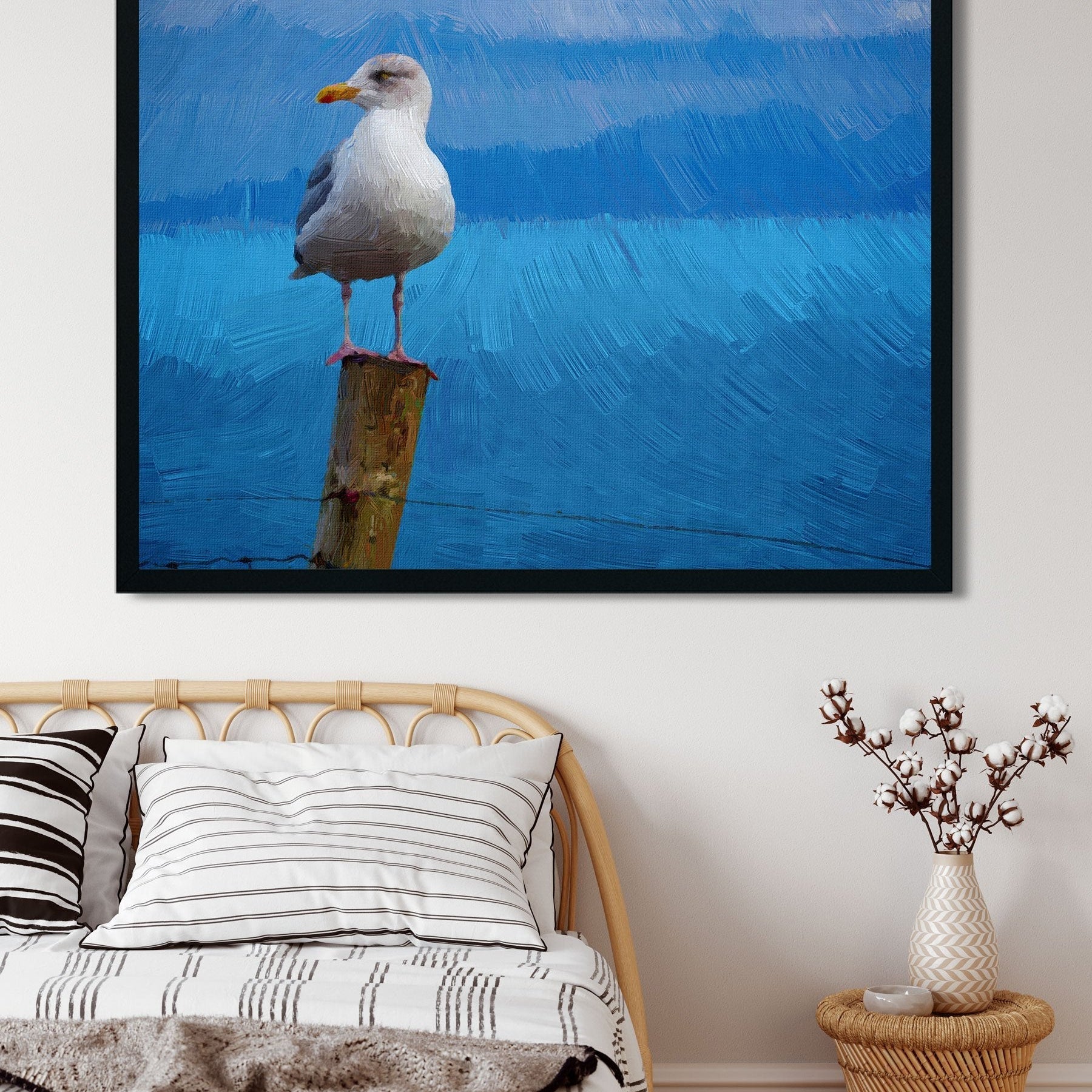 Bird Painting - Meri Deewar 4 : 3 Horizontal Premium Wall Art Canvas by MeriDeewar