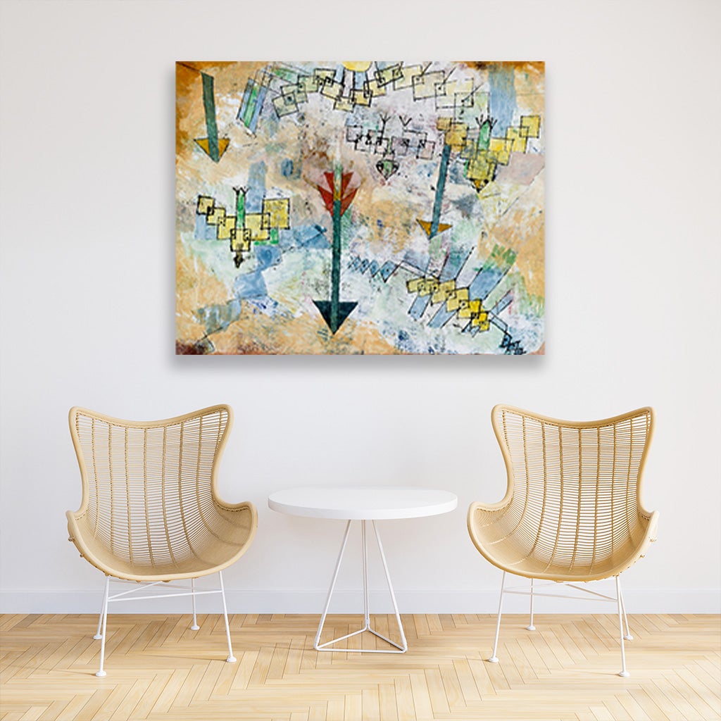 Birds Swooping Down and Arrows painting - Meri Deewar 5 : 4 Horizontal Premium Wall Art Canvas by MeriDeewar