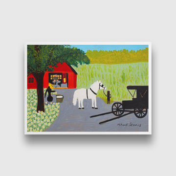 Blacksmith Shop Painting - Meri Deewar 4 : 3 Horizontal Premium Wall Art Canvas by MeriDeewar