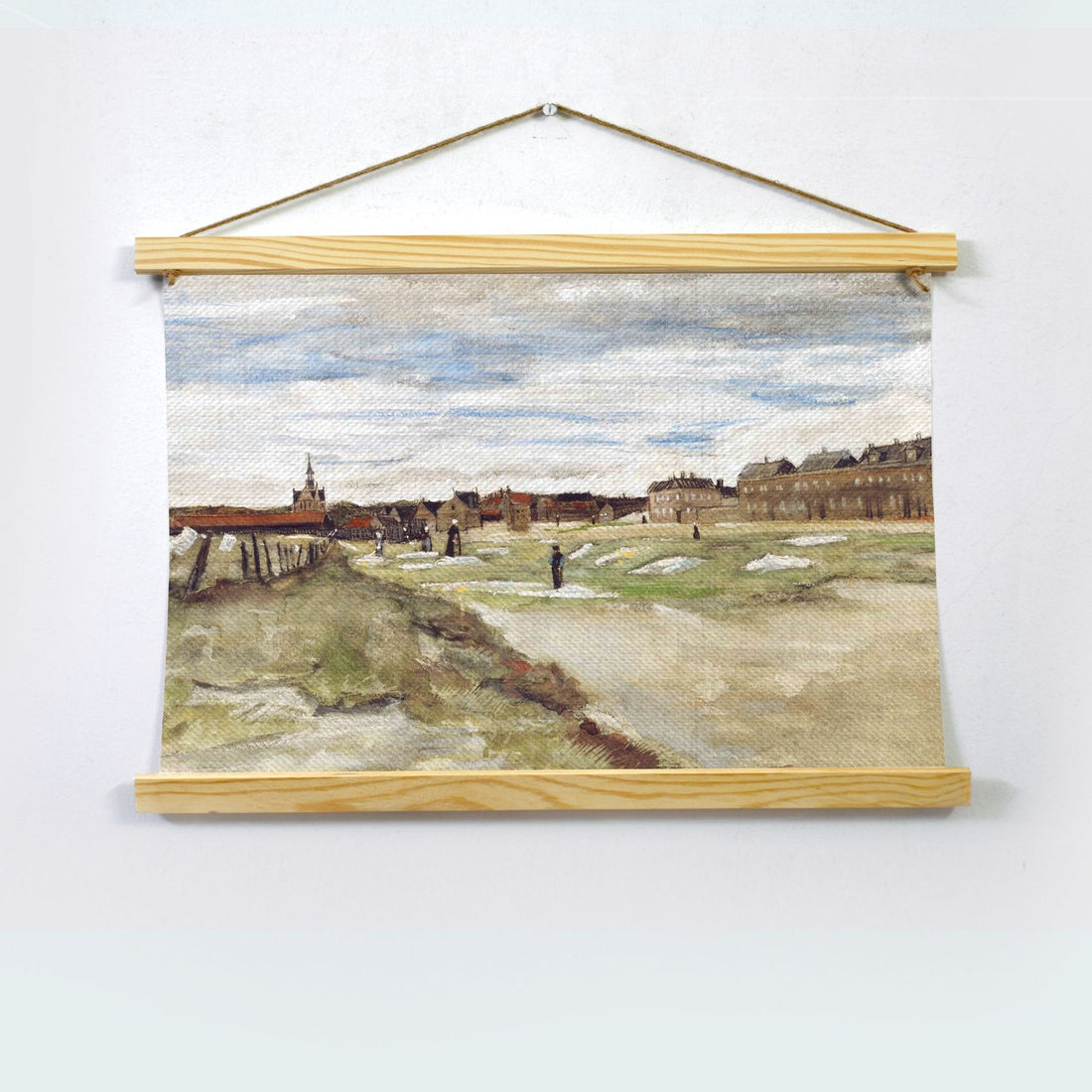 Bleachery At Scheveningen 1882 By Van Gogh Hanging Canvas Painting-Meri Deewar Hanging Canvas Premium Wall Art Canvas by MeriDeewar