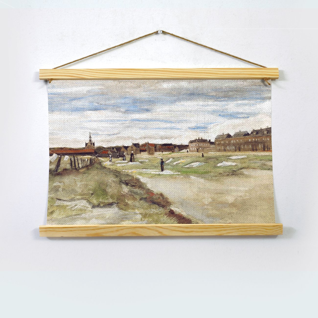 Bleachery At Scheveningen 1882 By Van Gogh Hanging Canvas Painting-Meri Deewar Hanging Canvas Premium Wall Art Canvas by MeriDeewar
