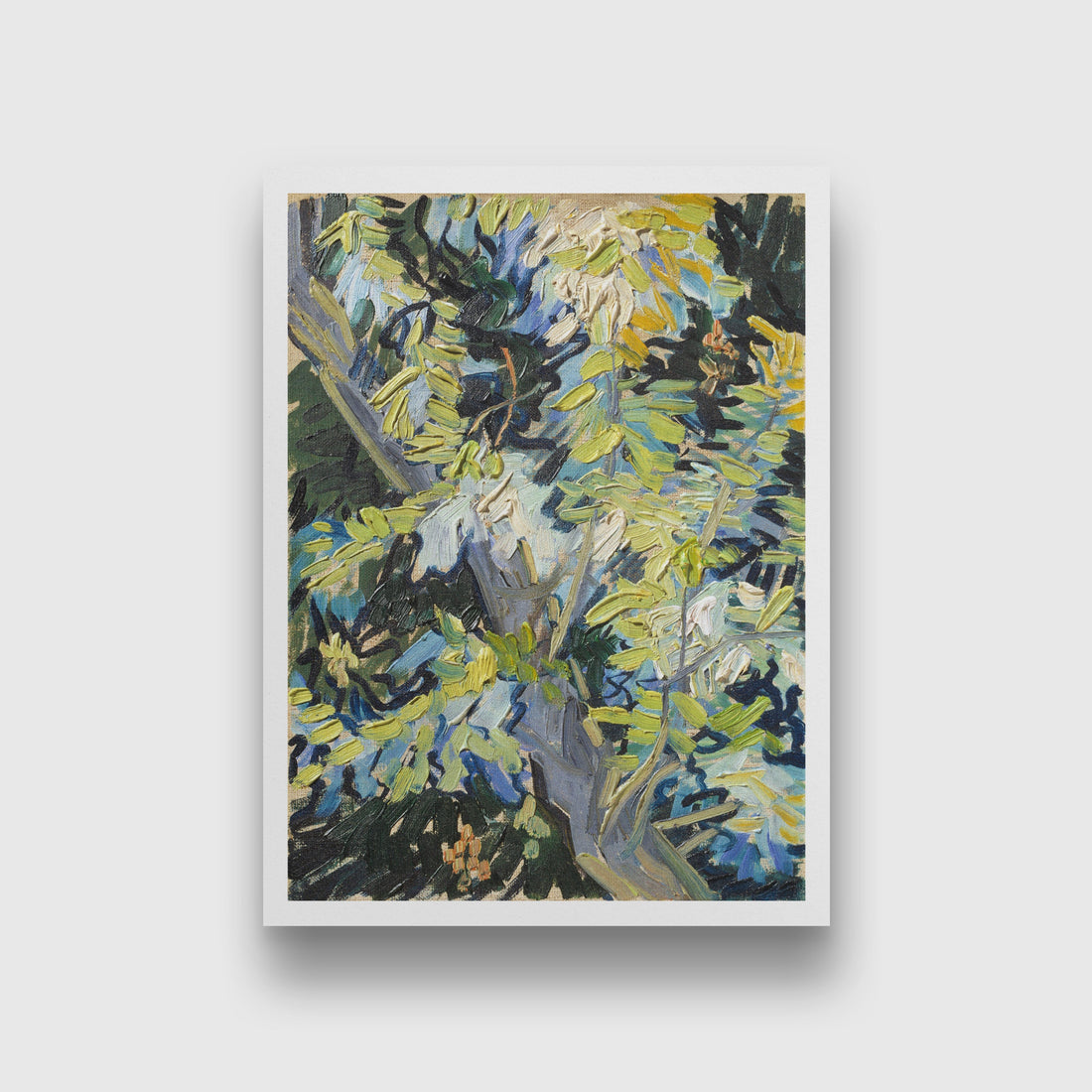 Blossoming Acacia Branches (1890) famous painting II 3 : 4 Vertical Premium Wall Art Canvas by MeriDeewar