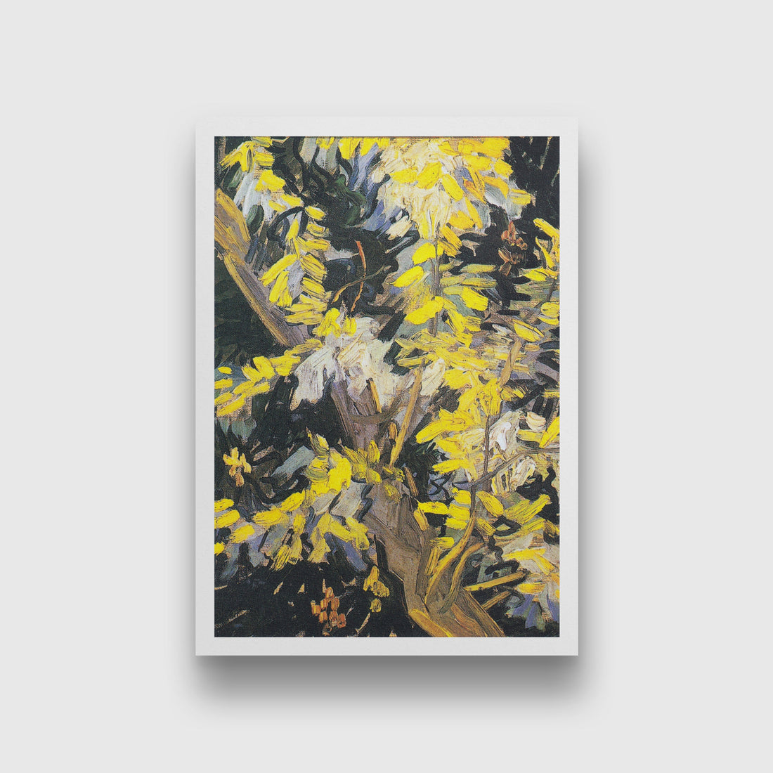 Blossoming Acacia Branches (1890) famous painting II 3 : 4 Vertical Premium Wall Art Canvas by MeriDeewar