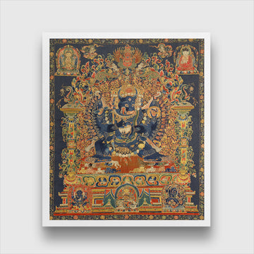 Bodhisattva Manjushri Painting 3 : 4 Vertical Premium Wall Art Canvas by MeriDeewar