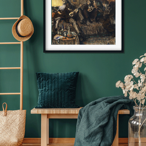 Bohème Painting 4 : 3 Horizontal Premium Wall Art Canvas by MeriDeewar